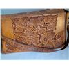 Image 4 : Vintage hand tooled leather hand bag.