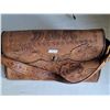 Image 7 : Vintage hand tooled leather hand bag.