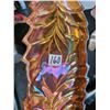 Image 4 : Vintage Marigold Carnival glass. Iridescent Trinket/ candy dish & leaf pickle dish.