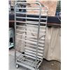 Image 4 : Stainless steel rolling shelf. 15 rack.