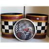 Image 1 : Racing enthusiasts clock & containers.