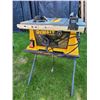 Image 1 : Dewalt table saw & stand, fence, miter gage, carbide blade, complete and working.