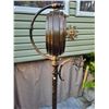 Image 2 : Outdoor yard clock & temperature gage. Weighted bottom, clock face can turn & has hook for hanging p