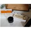Image 2 : Vintage  microscope in original box. Includes glass slides, specimen drawers & bottle.