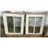 Image 2 : Vintage House Windows 14”W x 17”L x 2 & Wooden Frame