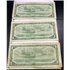 Image 2 : 1954 Canadian One Dollar Bills $1 x 3