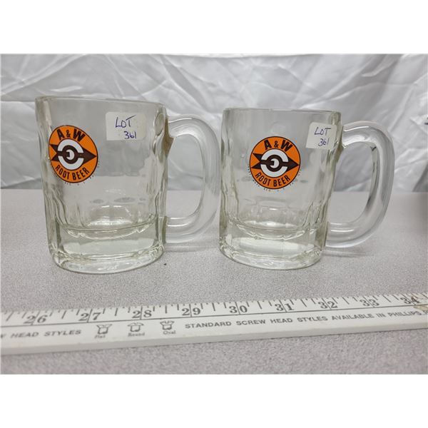 Pair of vintage A&W mugs