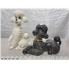 Image 1 : Pair of poodle dogs (white one repaired)