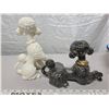 Image 3 : Pair of poodle dogs (white one repaired)