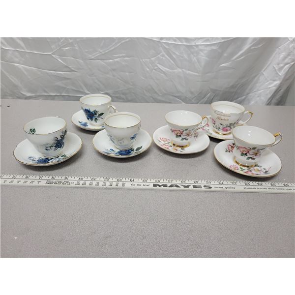 Lot of bone china cups/saucers