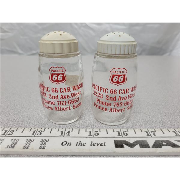 Pacific 66 service station salt/pepper pair