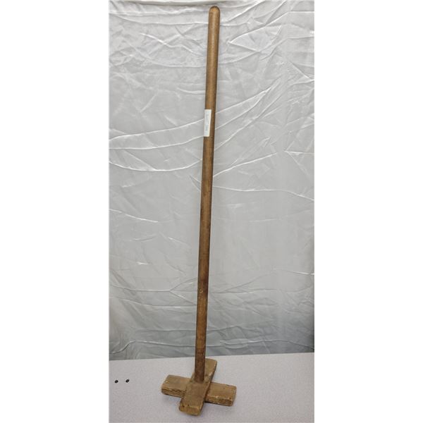 Wood dasher for butter churn