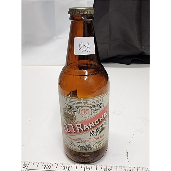 Western themed  97 Ranche  Beer bottle Carling O'Keefe breweries Calgary