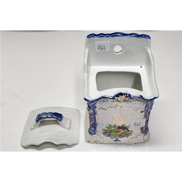 Victorian Porcelain  Salt  Cellar, Table or Wall mount