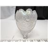 Image 2 : Rare Northwood Carnival Glass white, "Fine cut + Roses" Rose Bowl