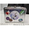 Image 1 : Metal Lunch Box with Travel Stickers