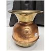 Image 1 : Brass & Copper "Red skin" Chewing Tobacco Spitoon