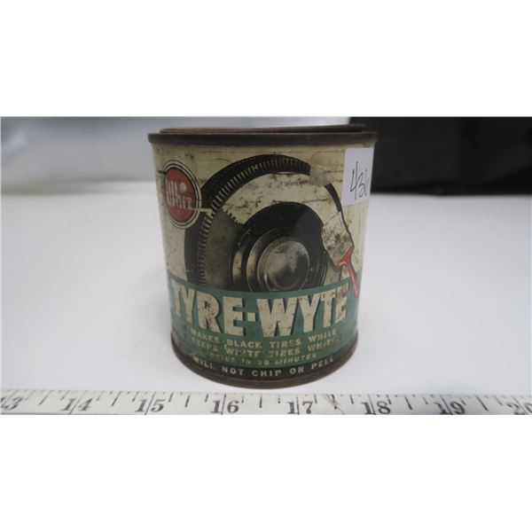 1940s  Whiz  Tyre Wyte, Sidewall Paint with Contents