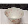 Image 1 : "Fire King" Red Polka Dot bowl 9 1/2"