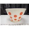 Image 2 : "Fire King" Red Polka Dot bowl 9 1/2"