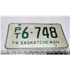 Image 1 : Mint 1974 Trailer Saskatchewan License Plate - Low Numbers