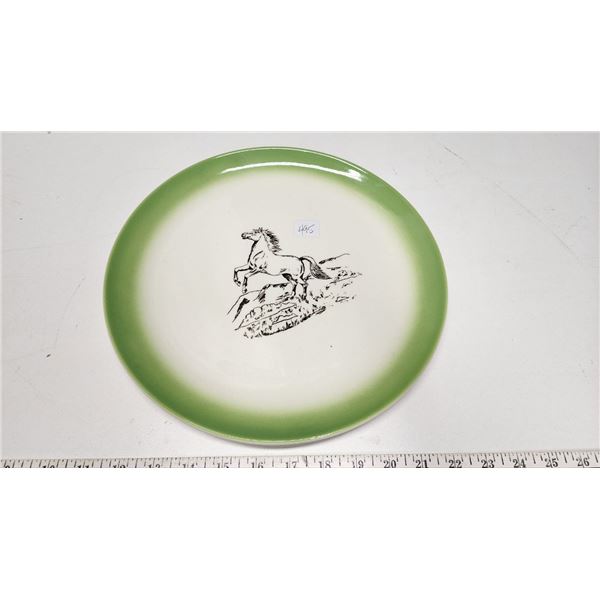 Rare Green  Medicine Hat  Charger horse plate