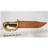 Image 2 : Bowie Style, Length 13 1/2" Engraved Dagger with sheath