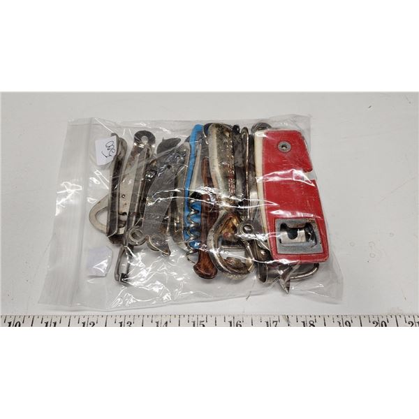 Variety of Can Openers/Bottle Openers and Cork screws, 27 pieces