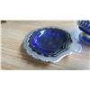 Image 2 : set of 3 blue glass with stainless steel, candy dishes