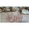 Image 1 : set of 4 vintage pink depression juice glasses