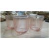 Image 2 : set of 4 vintage pink depression juice glasses
