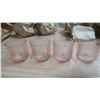 Image 3 : set of 4 vintage pink depression juice glasses