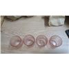 Image 4 : set of 4 vintage pink depression juice glasses