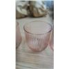 Image 8 : set of 4 vintage pink depression juice glasses