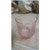 Image 9 : set of 4 vintage pink depression juice glasses