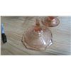 Image 5 : vintage pink depression glass covered candy dish