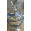 Image 6 : Hand painted blue striped candy dish