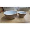 Image 1 : 2 vintage Pyrex brown trim bowls. #401.#403
