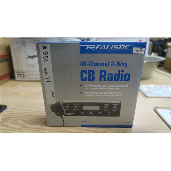 40 channel 2 way CB Raidio in box, #21-1557