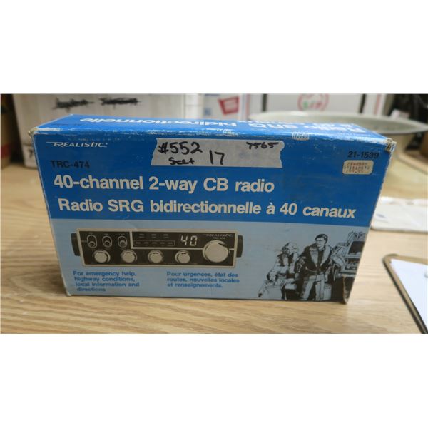 40 channel 2 way CB Raidio in box, #21-1539, TRC-747