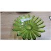 Image 1 : green art glass serving dish