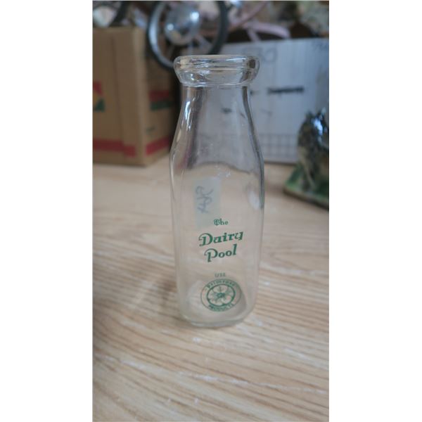 vintage dairy pool milk bottle