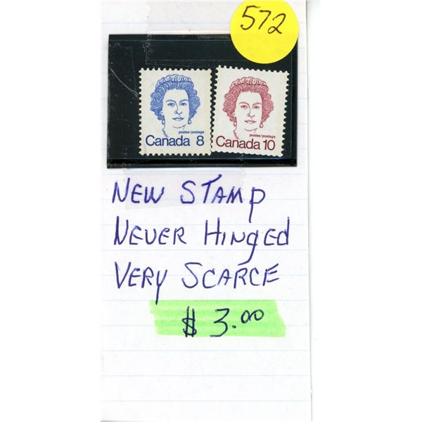 2 Canada Stamps - 8¢ & 10¢