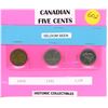 Image 1 : (3) Canadian 5¢ - 1943 Tombac, 1951 Refinery, 1967 Rabbit
