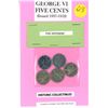 Image 1 : (5) George VI 5¢ Coins