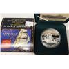 Image 1 : 1999 Juan Perez Proof Silver Dollar. Commemorates the 225th Anniversary of Juan Perez sighting the Q