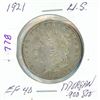 Image 1 : 1921 US Morgan Silver Dollar EF40 .900 Silver