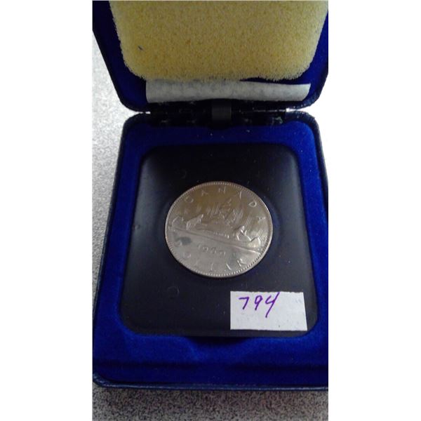 1969 RCM Dollar Coin in roginal Case and outer cardboard