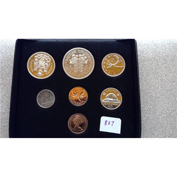 RCM 1971 7 coin Yr Set-Double Penny in original case Uncirc.