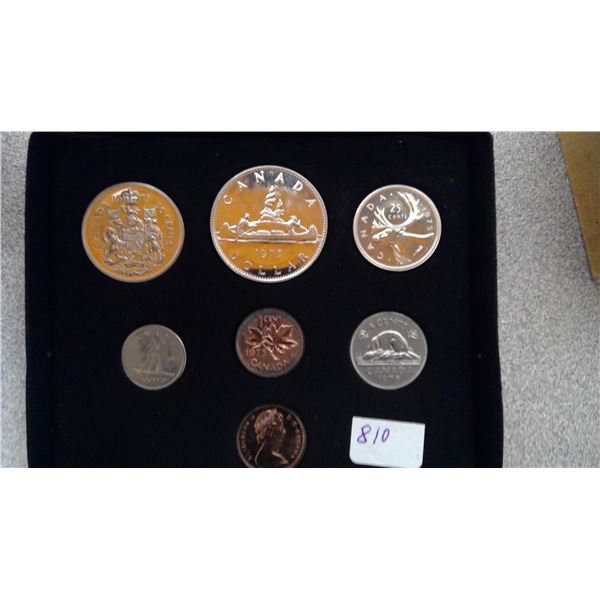 RCM 1975 7 coin Yr set Dble Penny in original case Uncirc.